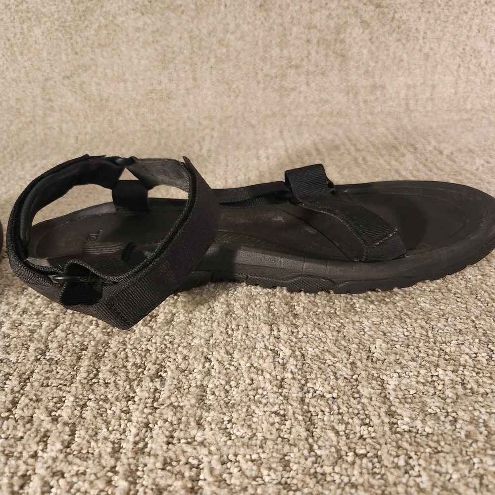 Mens Sandals Size 14 Teva Black Adjustable Straps 1019234 Slip On